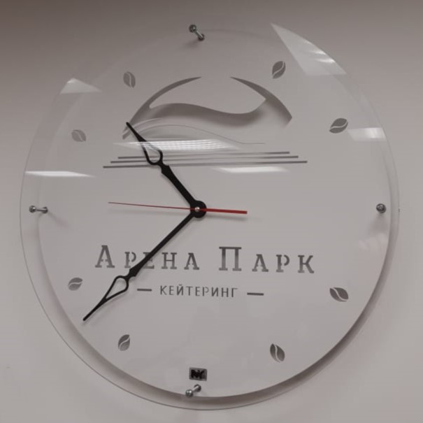Часы круглые d=500мм брендированные (металл, стекло)
